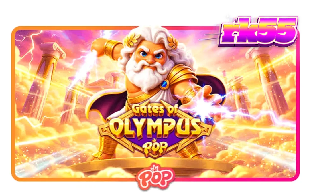 Tampilan visual slot Gates of Olympus POP dengan tema mitologi Yunani yang modern